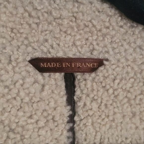 RARE Seraphin (Hermes Maker) Shearling Sheepskin Motorcycle Jacket Coat Mouton M - Picture 12 of 16